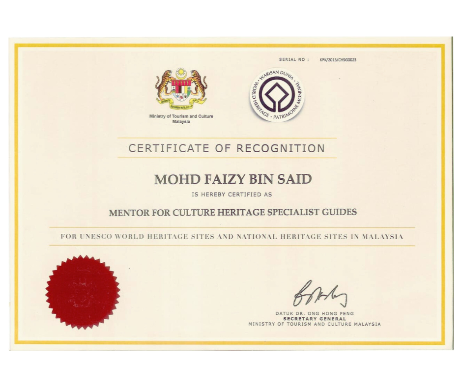 Heritage Certificate 1